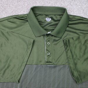 Kilburne & Finch Polo Shirt Mens 3XL XXXL Green 100% Polyester Short‎ Sleeve